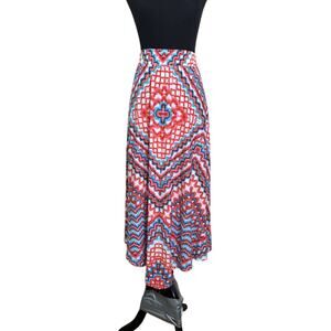 New Directions multicolor boho pull on maxi skirt size 1X